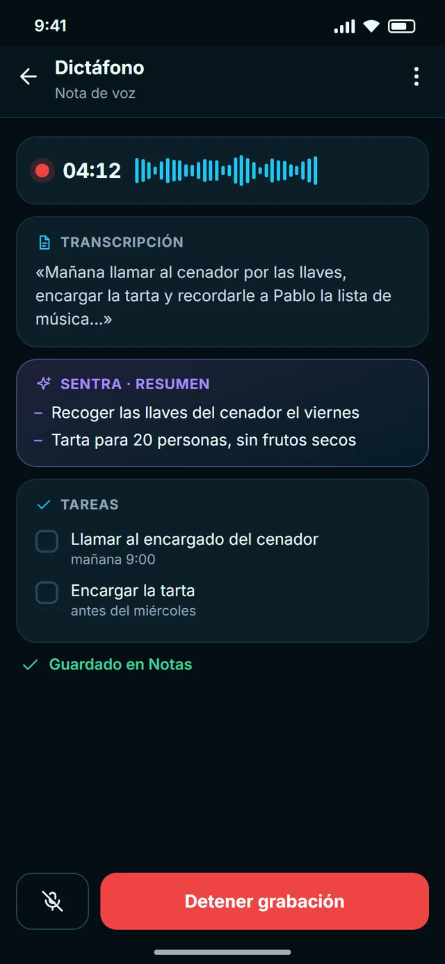 Tú lo dices, SENTRA lo redacta
